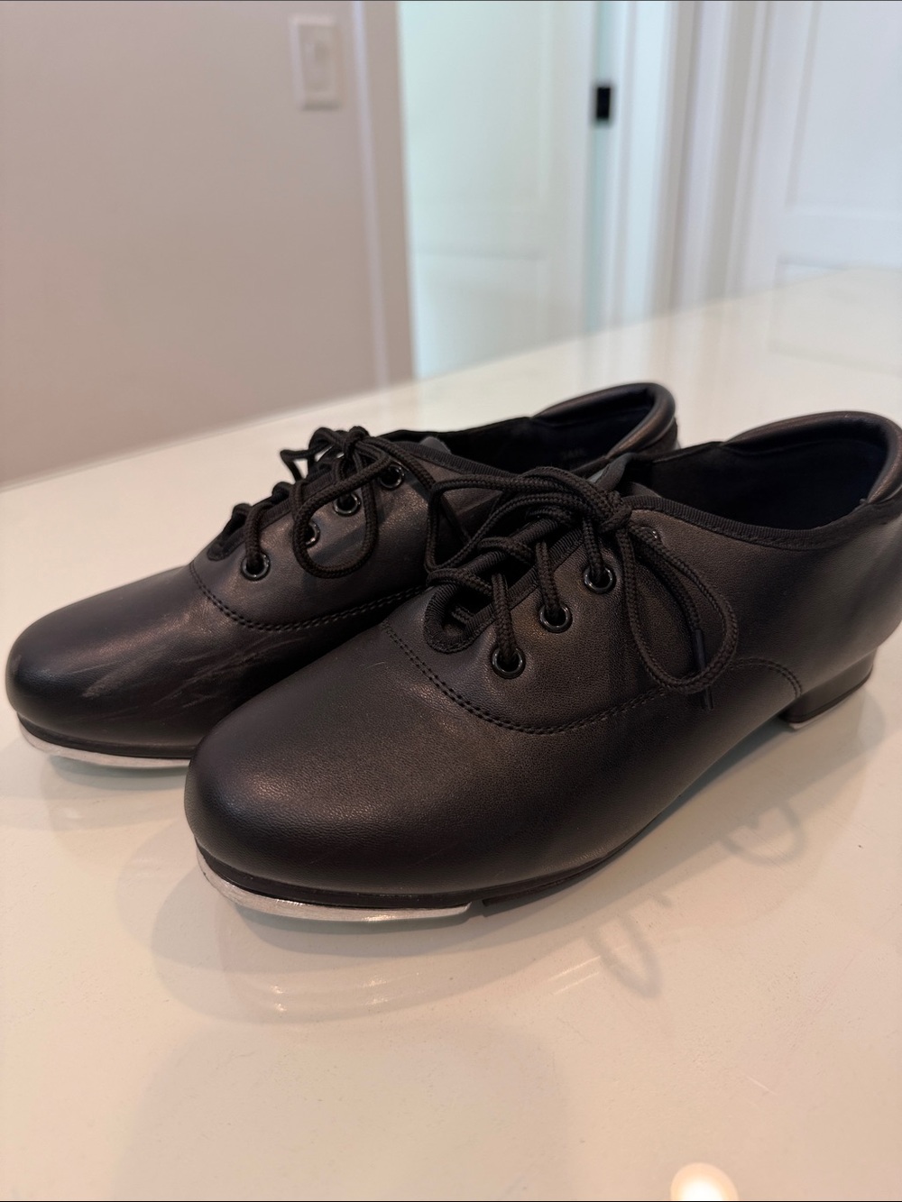 Stelle Black Kids Lace-Up Tap Shoes for Performance